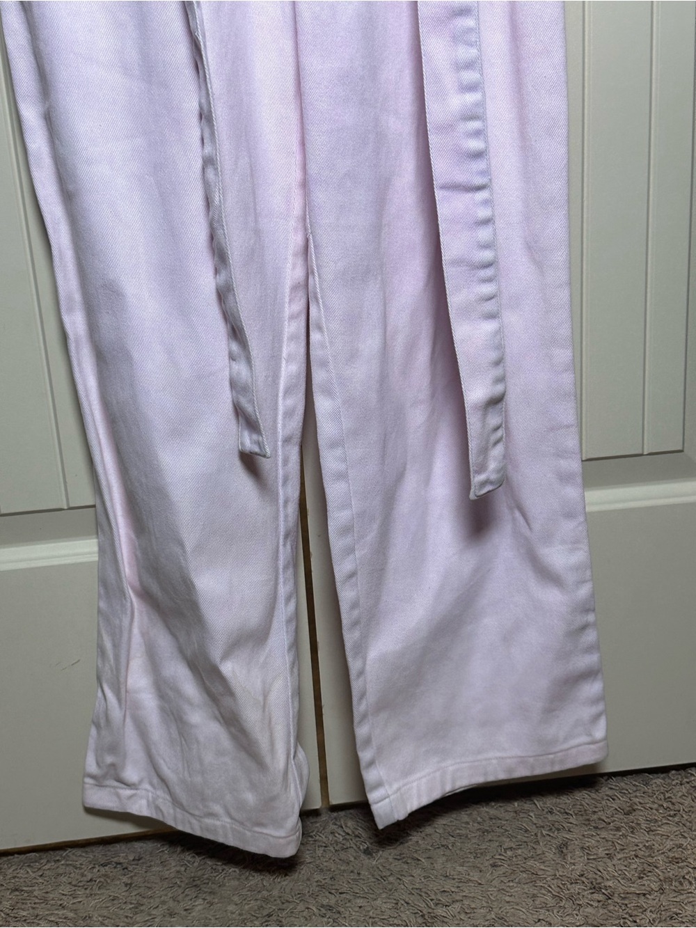 Skies are Blue Jumpsuit M Washed Lilac Pink Utility Chic Boho Minimalist Style - Picture 7 of 9